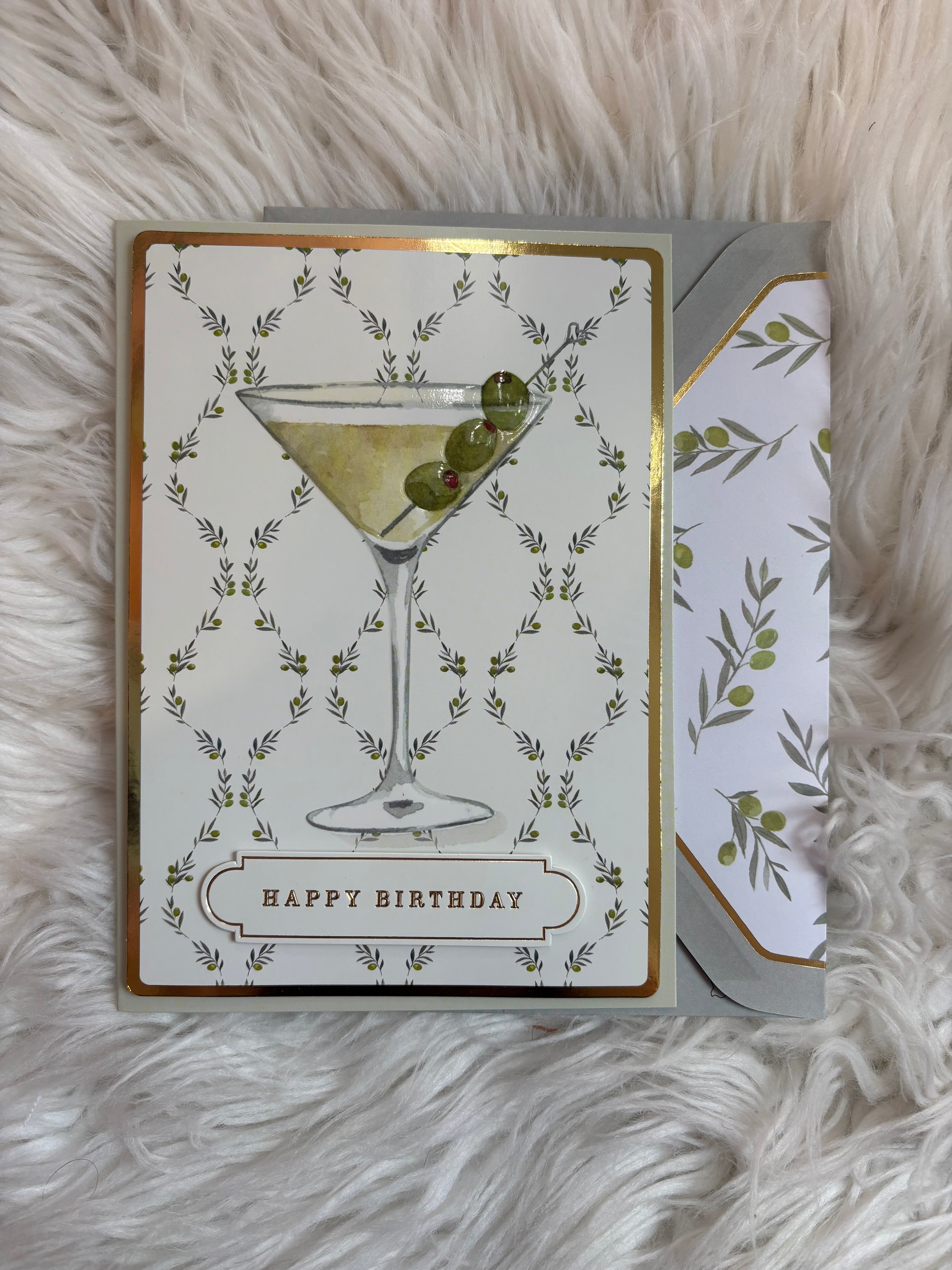 Martini Birthday Card