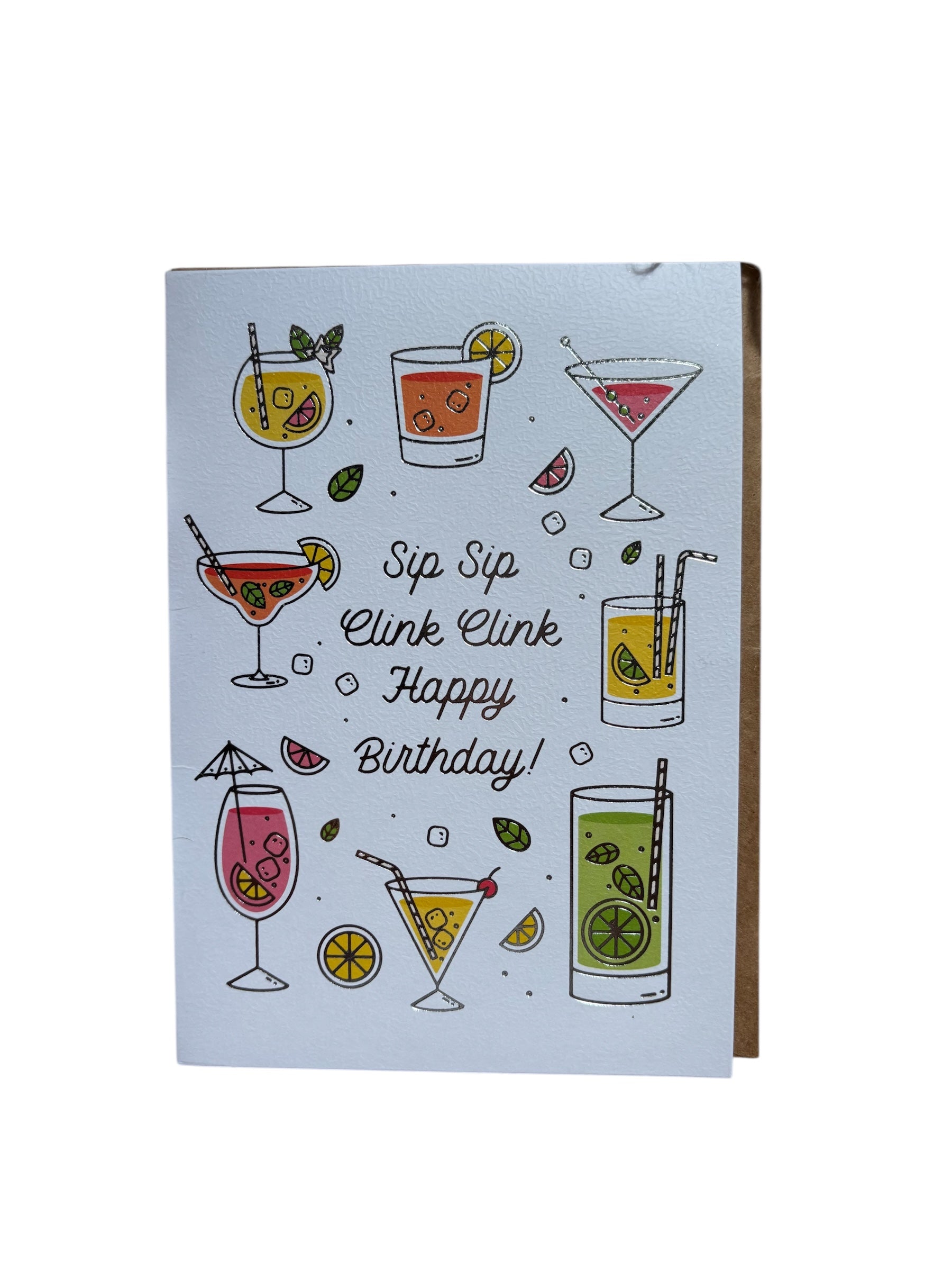 Sip Sip Clink Clink Birthday Card